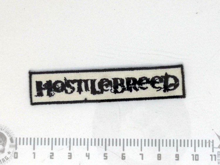 нашивка - HOSTILE BREED (белая)