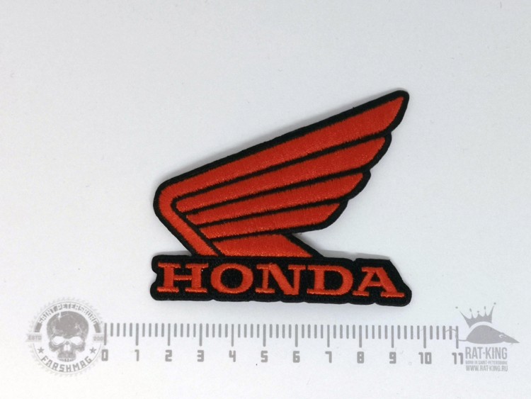 нашивка - HONDA (черная, большая)