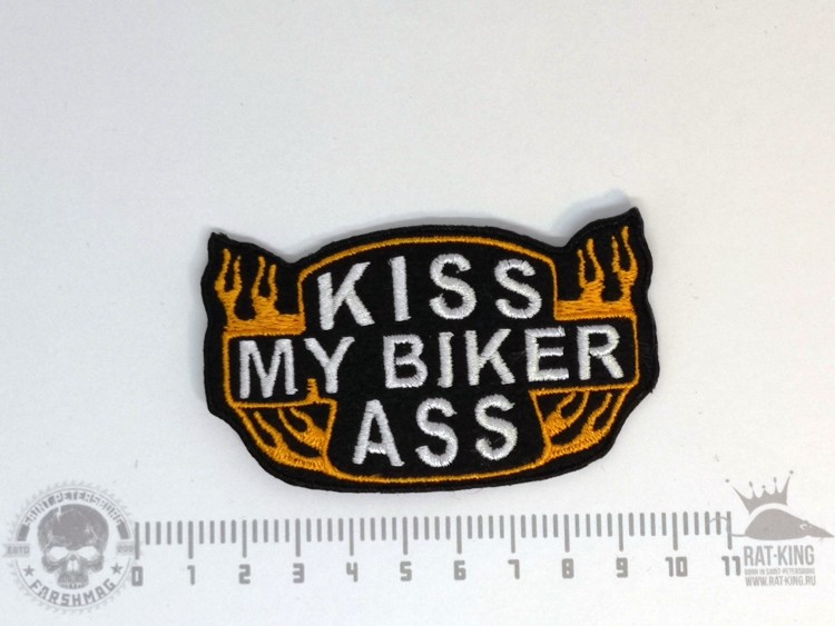 нашивка - KISS MY BIKER ASS