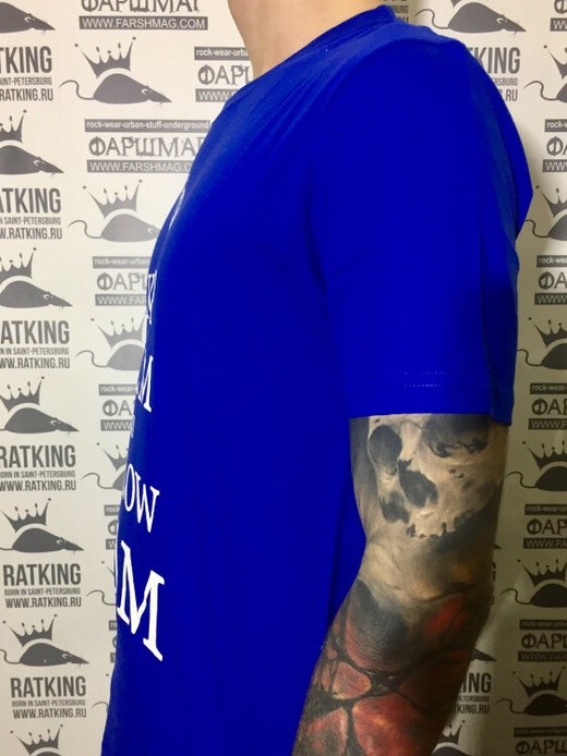 футболка - НОМ (Keep Calm... синяя)