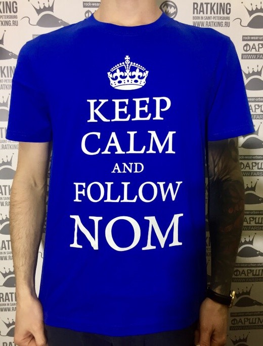 футболка - НОМ (Keep Calm... синяя)