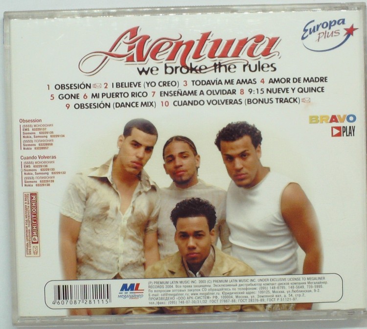 AVENTURA - WE BROKE THE RULES 