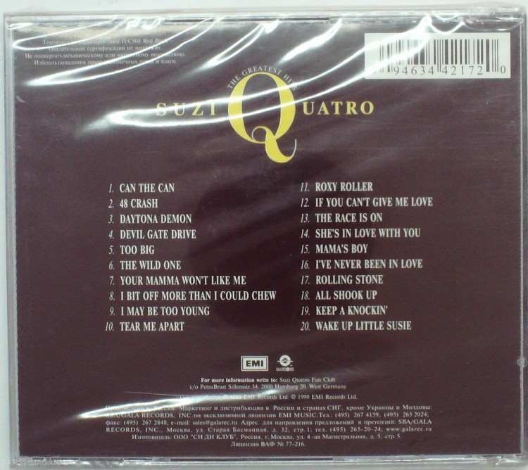 SUZI QUATRO - THE GREATEST HITS 