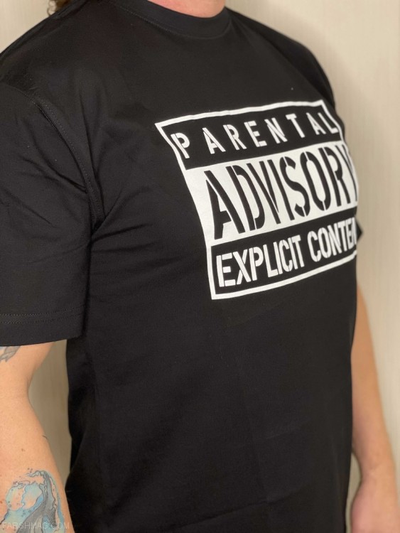 ФУТБОЛКА - PARENTAL  ADVISORY EXPLICT CONTENT ФУТБОЛКА - PARENTAL  ADVISORY EXPLICT CONTENT