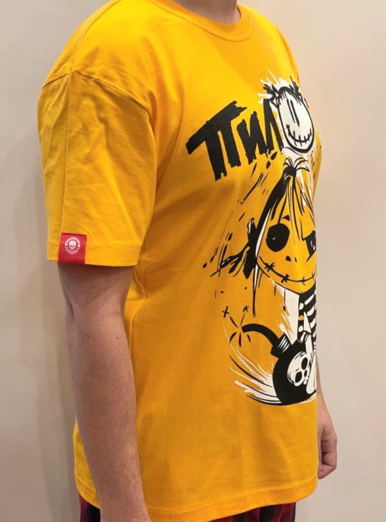 футболка - ПИЛОТ (СУМАСШЕДШИМ ЖИТЬ ЛЕГКО/ЖЕЛТАЯ)