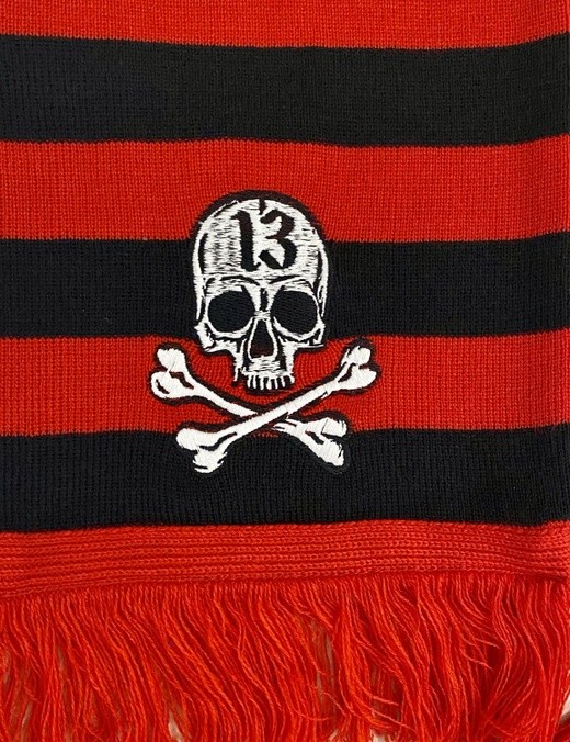 вязаный шарф - КНЯZZ (с вышивкой)