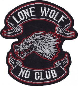 нашивка - NO CLUB (LONE WOLF)
