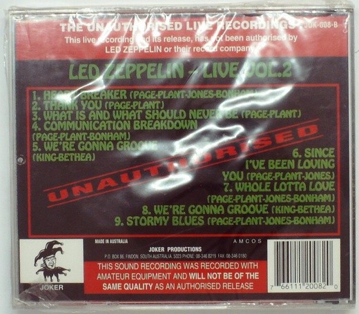 LED ZEPPELIN - UNAUTHORISED LIVE VOLUME 2