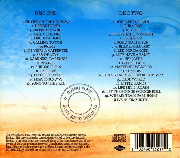 ROBERT PLANT - SIXTY SIX TO TIMBUKTU (2CD)