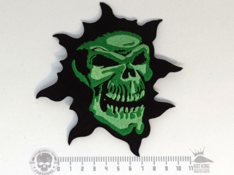 нашивка - ЗЕЛЕНЫЙ ЧЕРЕП