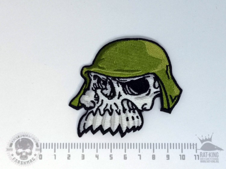 нашивка - ЧЕРЕП В КАСКЕ