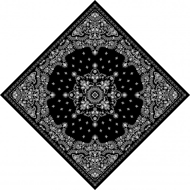 Бандана большая - Огурцы, черепа (70x70см.)