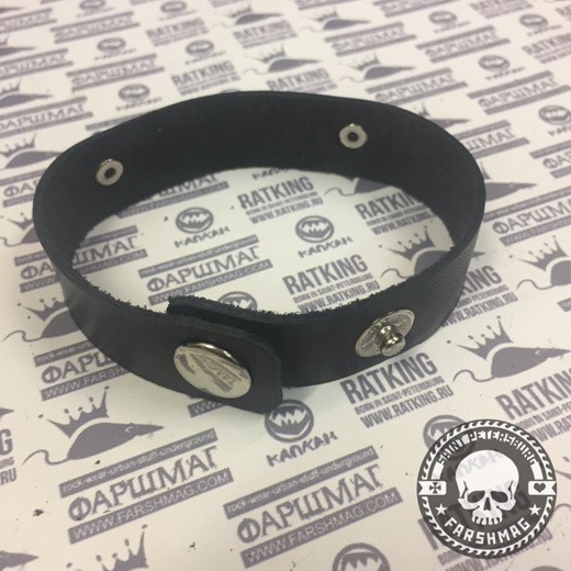 браслет - КОРОЛЬ И ШУТ (кожа+металл)