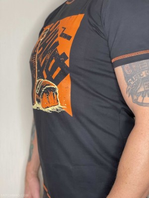 футболка - чайф - оранжевое настроение - черная - vip
