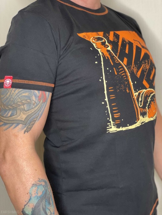 футболка - чайф - оранжевое настроение - черная - vip