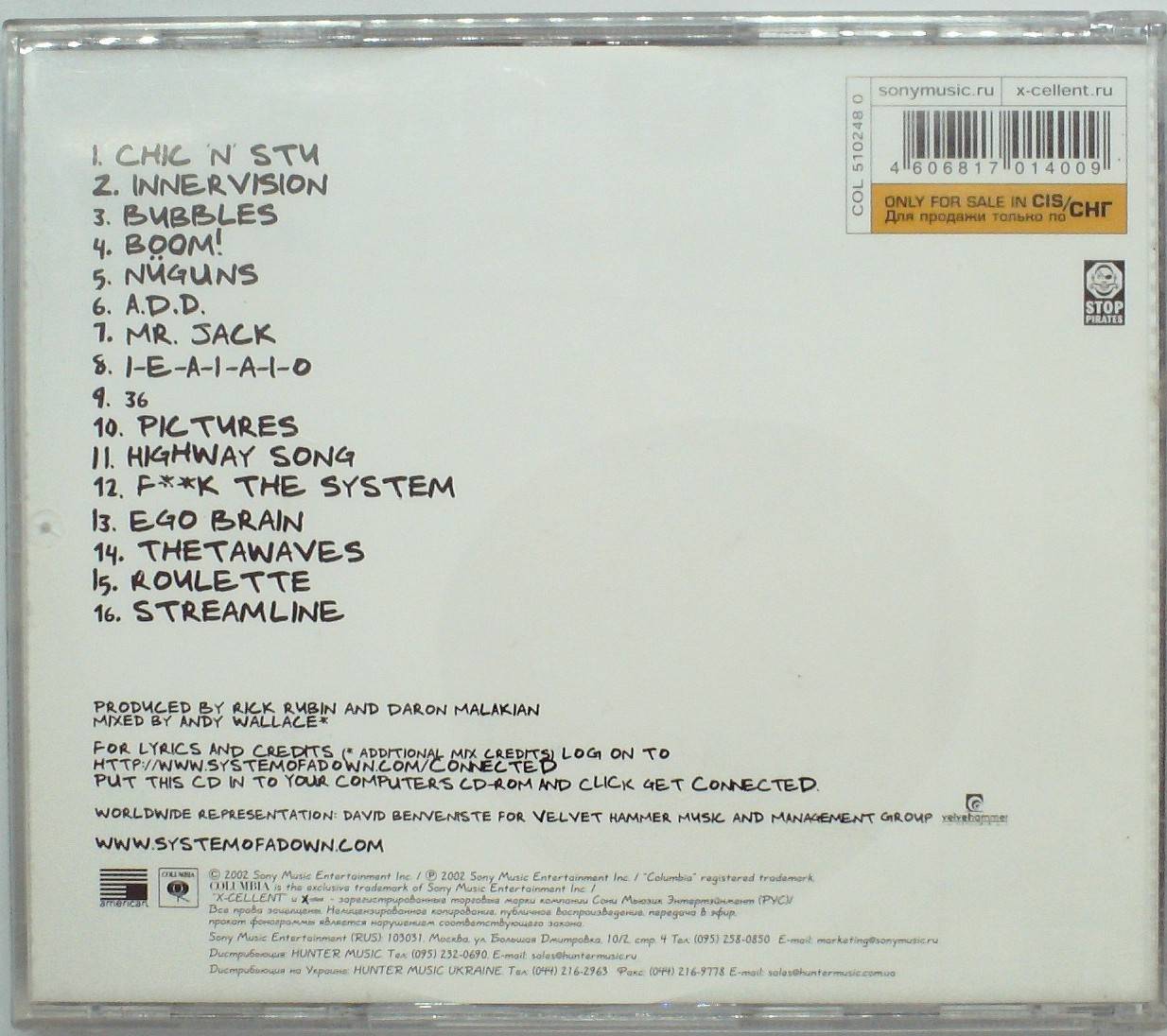SYSTEM OF A DOWN - STEAL THIS ALBUM