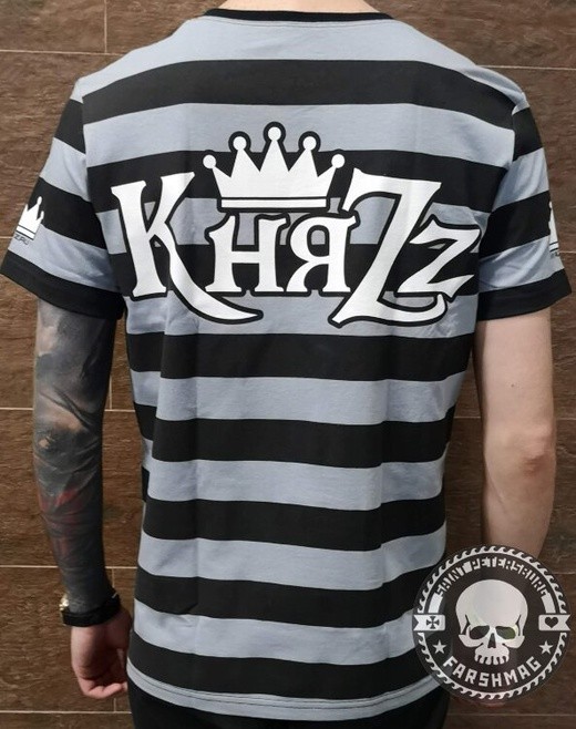 футболка - ЧЕРНО-СЕРАЯ КНЯZZ