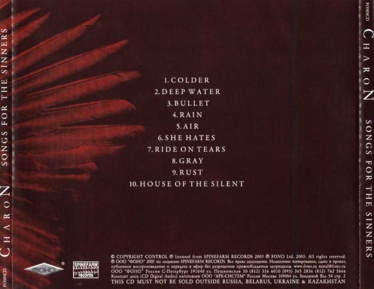 CHARON - Songs for the Sinners (CD)