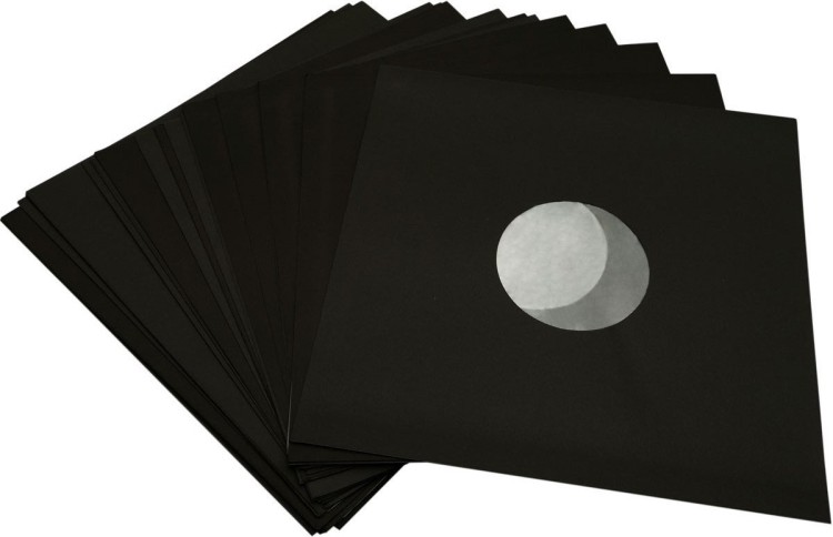 Внутренний конверт для LP (черный, с пластиковым пакетом внутри)