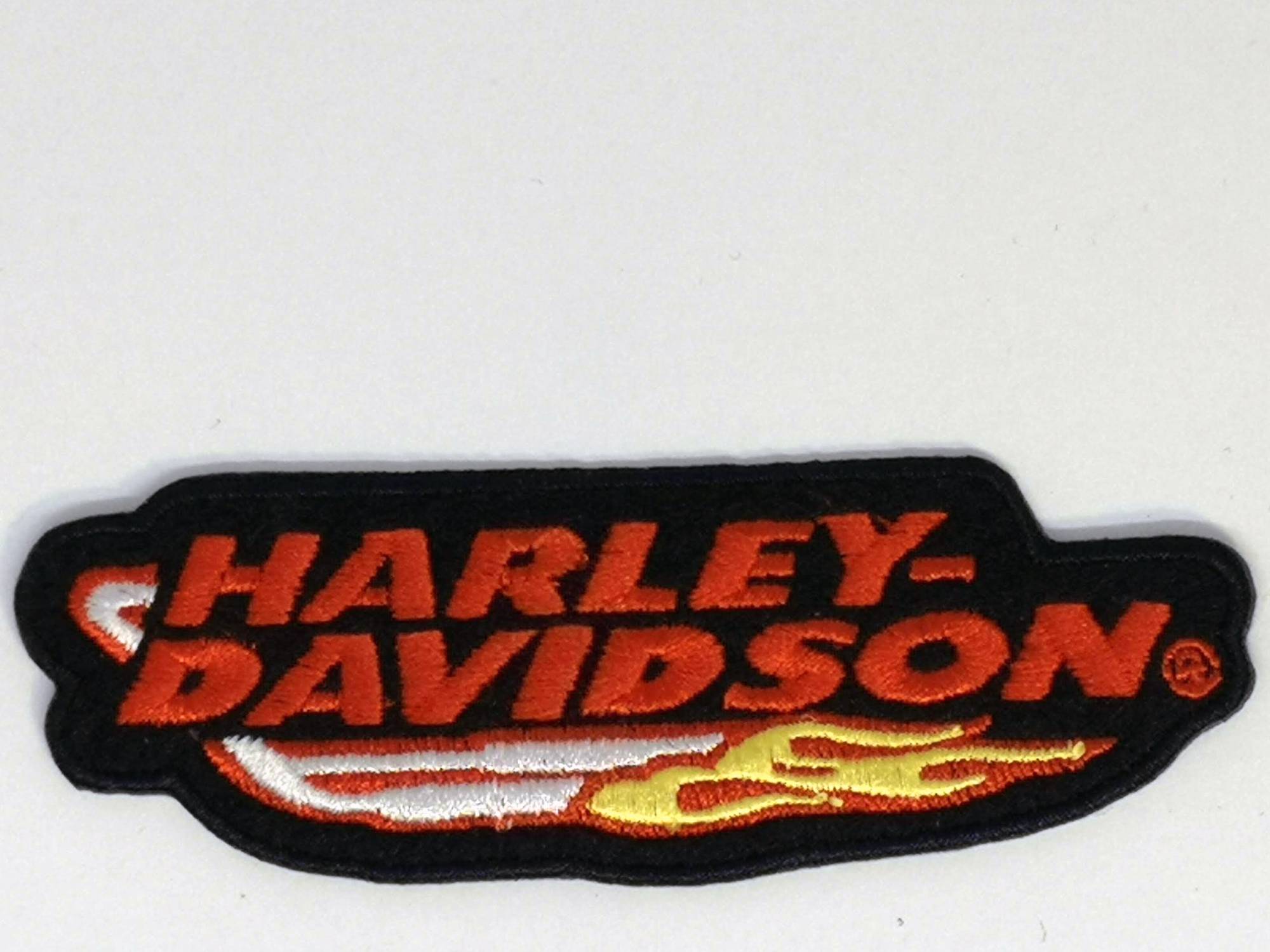 нашивка - HARLEY DAVIDSON (глушитель с огнем)