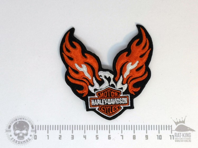 нашивка - HARLEY-DAVIDSON (огонь)